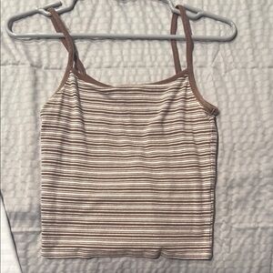 Cotton On Brown and Cream Striped Camisole